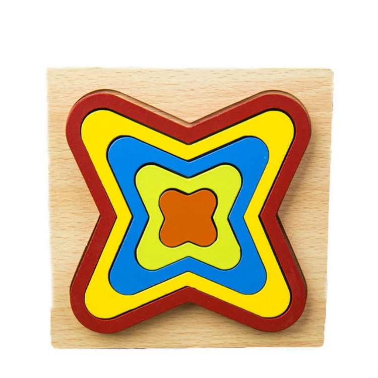 DIY Creative 3D Wooden Puzzle Geometry Shape Puzzle Children Educational Toys