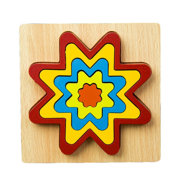 DIY Creative 3D Wooden Puzzle Geometry Shape Puzzle Children Educational Toys