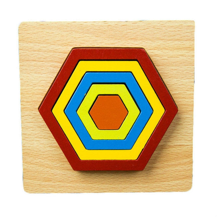 DIY Creative 3D Wooden Puzzle Geometry Shape Puzzle Children Educational Toys