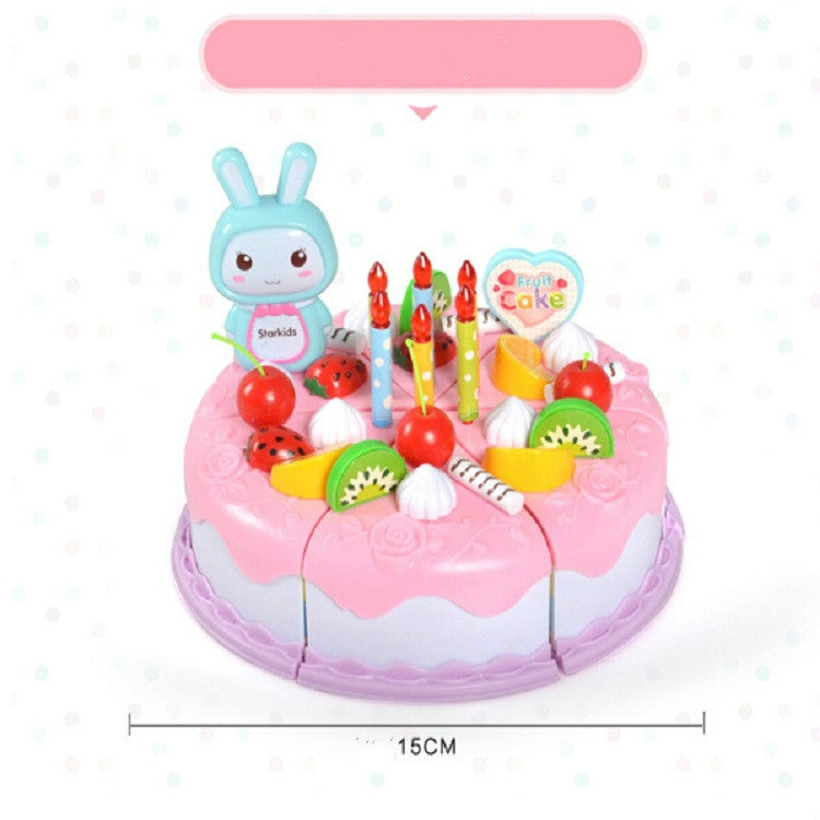 Kitchen Toys Cake Food DIY Pretend Play Fruit Cutting Birthday Toys for Children  Kids Gift