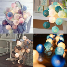 Load image into Gallery viewer, 3M 20 Leds Cotton Ball Light String Holiday Wedding Christmas Party Bedroom Fairy Lights Outdoor LED Light Garland Decoration, USB, Battery, EU Plug