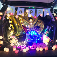 Load image into Gallery viewer, 3M 20 Leds Cotton Ball Light String Holiday Wedding Christmas Party Bedroom Fairy Lights Outdoor LED Light Garland Decoration, USB, Battery, EU Plug