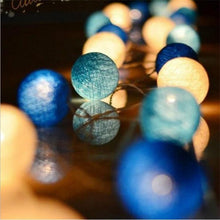 Load image into Gallery viewer, 3M 20 Leds Cotton Ball Light String Holiday Wedding Christmas Party Bedroom Fairy Lights Outdoor LED Light Garland Decoration, USB, Battery, EU Plug