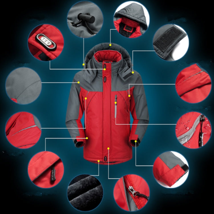 Men Winter Thick Fleece Waterproof Outwear Down Jackets Coats, XL, XXL, XXXL, XXXXL, XXXXXL