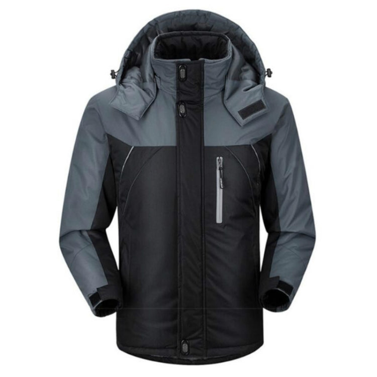 Men Winter Thick Fleece Waterproof Outwear Down Jackets Coats, XL, XXL, XXXL, XXXXL, XXXXXL