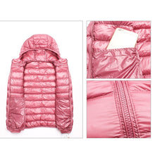 Load image into Gallery viewer, Casual Ultra Light White Duck Down Jacket Women Autumn Winter Warm Coat Hooded Parka, M, L, XL, XXL, XXXL, XXXXL