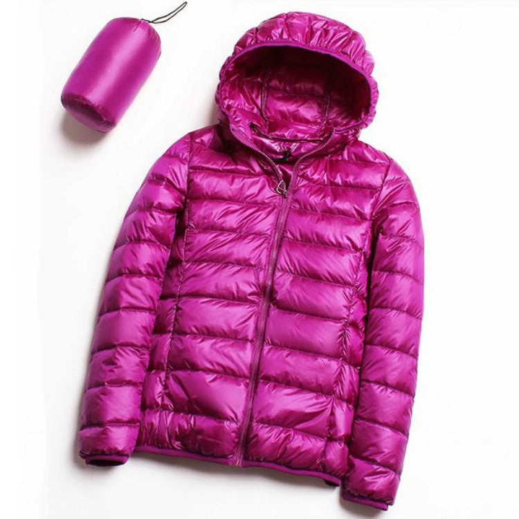 Casual Ultra Light White Duck Down Jacket Women Autumn Winter Warm Coat Hooded Parka, M, L, XL, XXL, XXXL, XXXXL