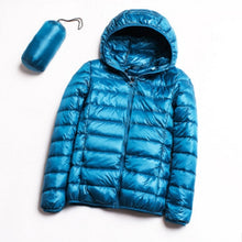 Load image into Gallery viewer, Casual Ultra Light White Duck Down Jacket Women Autumn Winter Warm Coat Hooded Parka, M, L, XL, XXL, XXXL, XXXXL