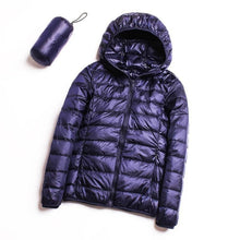 Load image into Gallery viewer, Casual Ultra Light White Duck Down Jacket Women Autumn Winter Warm Coat Hooded Parka, M, L, XL, XXL, XXXL, XXXXL