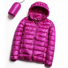 Load image into Gallery viewer, Casual Ultra Light White Duck Down Jacket Women Autumn Winter Warm Coat Hooded Parka, M, L, XL, XXL, XXXL, XXXXL