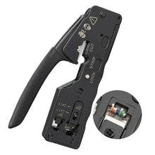 Load image into Gallery viewer, Multifunctional Seven-type Through-hole Crystal Head 6P8P Wire Stripping Network Tool Extrusion Crimping Wire Network Cable Pliers