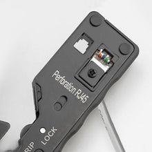 Load image into Gallery viewer, Multifunctional Seven-type Through-hole Crystal Head 6P8P Wire Stripping Network Tool Extrusion Crimping Wire Network Cable Pliers