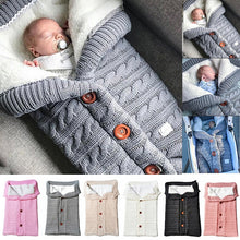 Load image into Gallery viewer, Warm Soft Cotton Knitting Envelope Newborn Baby Sleeping Bag