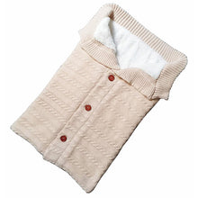 Load image into Gallery viewer, Warm Soft Cotton Knitting Envelope Newborn Baby Sleeping Bag