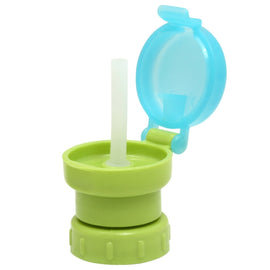 Children Portable Bottled Drinks Anti-overflow Anti-squash Replacement Straw Cap, Green, Red, Blue, Yellow