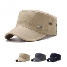 Load image into Gallery viewer, Men Washed Distress Bamboo Cotton Cloth Cap Large Mesh Flat Cap
