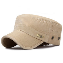 Load image into Gallery viewer, Men Washed Distress Bamboo Cotton Cloth Cap Large Mesh Flat Cap