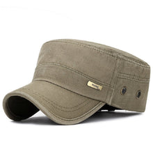Load image into Gallery viewer, Men Washed Distress Bamboo Cotton Cloth Cap Large Mesh Flat Cap