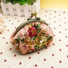 Load image into Gallery viewer, Retro Vintage Flower Small Lady Wallet Hasp Purse Clutch Bag