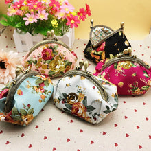 Load image into Gallery viewer, Retro Vintage Flower Small Lady Wallet Hasp Purse Clutch Bag
