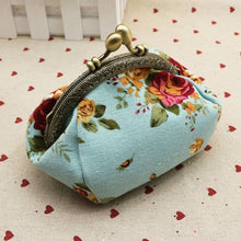 Load image into Gallery viewer, Retro Vintage Flower Small Lady Wallet Hasp Purse Clutch Bag