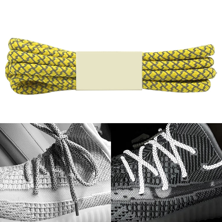 Reflective Shoe laces Round Sneakers ShoeLaces Kids Adult Outdoor Sports Shoelaces, 100cm, 120cm