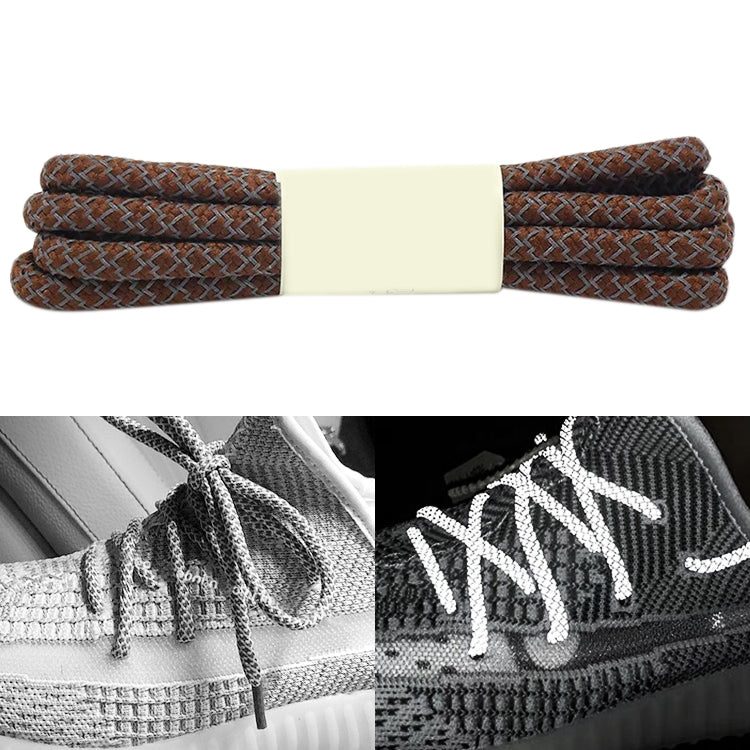 Reflective Shoe laces Round Sneakers ShoeLaces Kids Adult Outdoor Sports Shoelaces, 100cm, 120cm