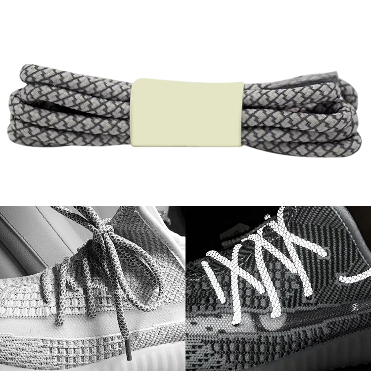 Reflective Shoe laces Round Sneakers ShoeLaces Kids Adult Outdoor Sports Shoelaces, 100cm, 120cm