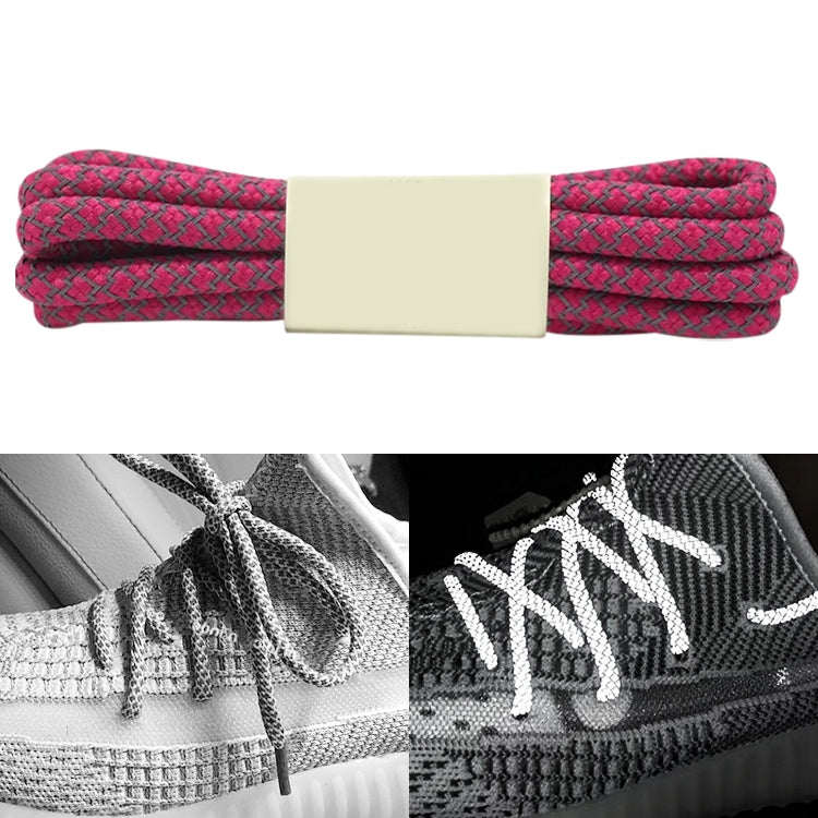 Reflective Shoe laces Round Sneakers ShoeLaces Kids Adult Outdoor Sports Shoelaces, 100cm, 120cm