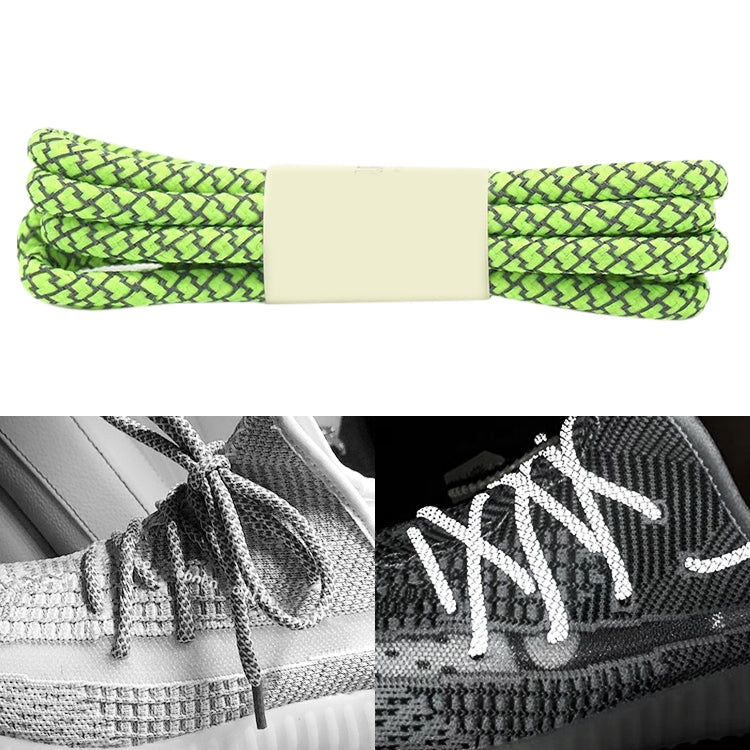 Reflective Shoe laces Round Sneakers ShoeLaces Kids Adult Outdoor Sports Shoelaces, 100cm, 120cm