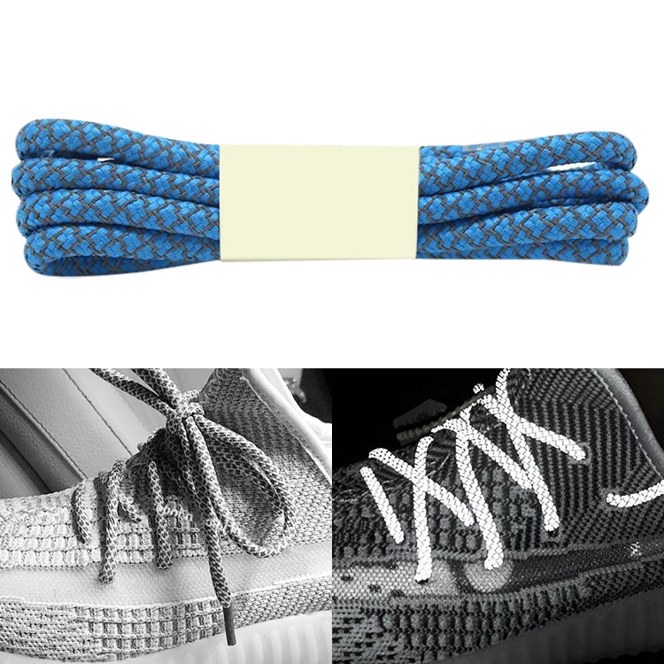 Reflective Shoe laces Round Sneakers ShoeLaces Kids Adult Outdoor Sports Shoelaces, 100cm, 120cm