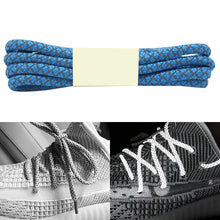 Load image into Gallery viewer, Reflective Shoe laces Round Sneakers ShoeLaces Kids Adult Outdoor Sports Shoelaces, 100cm, 120cm
