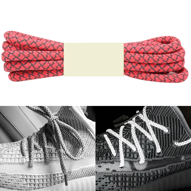 Reflective Shoe laces Round Sneakers ShoeLaces Kids Adult Outdoor Sports Shoelaces, 100cm, 120cm