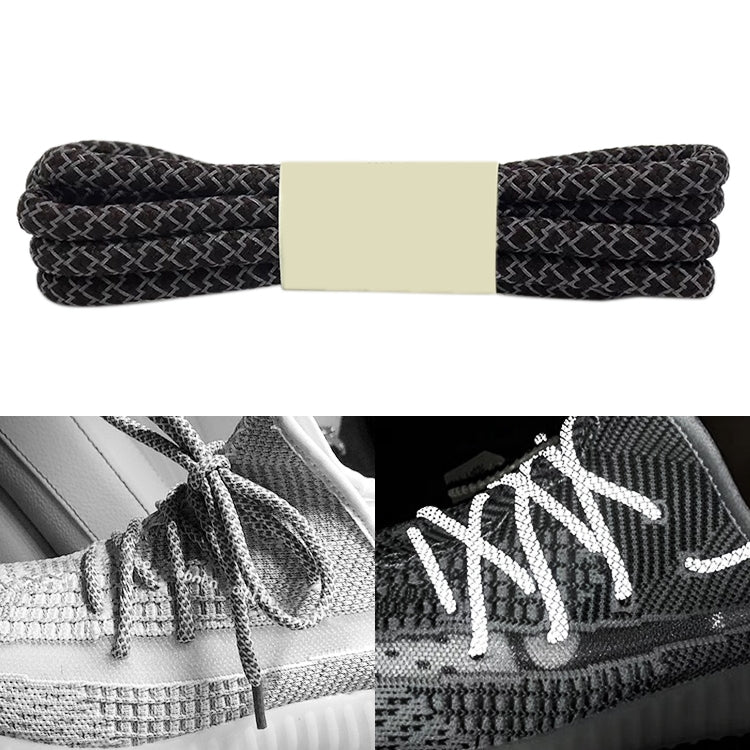 Reflective Shoe laces Round Sneakers ShoeLaces Kids Adult Outdoor Sports Shoelaces, 100cm, 120cm