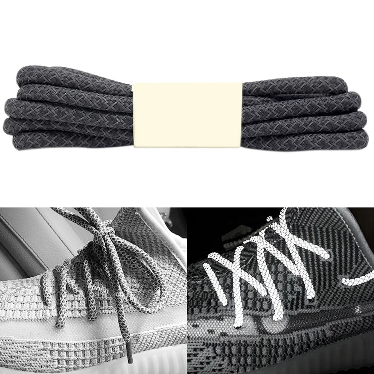 Reflective Shoe laces Round Sneakers ShoeLaces Kids Adult Outdoor Sports Shoelaces, 100cm, 120cm