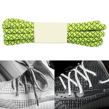 Load image into Gallery viewer, Reflective Shoe laces Round Sneakers ShoeLaces Kids Adult Outdoor Sports Shoelaces, 100cm, 120cm