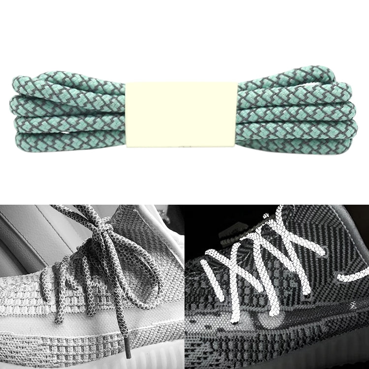 Reflective Shoe laces Round Sneakers ShoeLaces Kids Adult Outdoor Sports Shoelaces, 100cm, 120cm