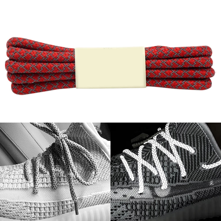 Reflective Shoe laces Round Sneakers ShoeLaces Kids Adult Outdoor Sports Shoelaces, 100cm, 120cm