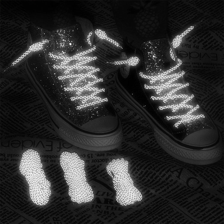 Reflective Shoe laces Round Sneakers ShoeLaces Kids Adult Outdoor Sports Shoelaces