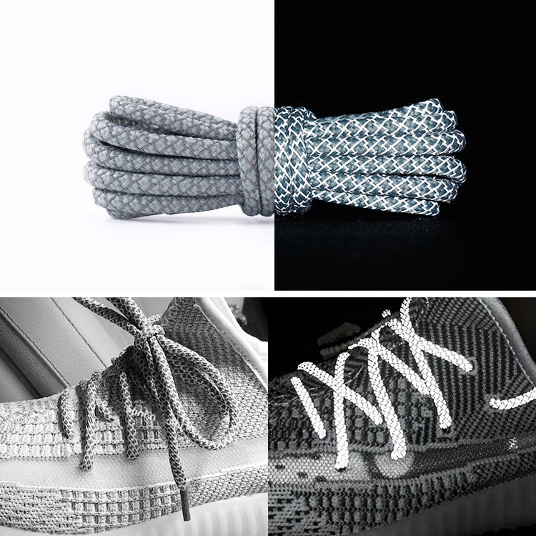 Reflective Shoe laces Round Sneakers ShoeLaces Kids Adult Outdoor Sports Shoelaces
