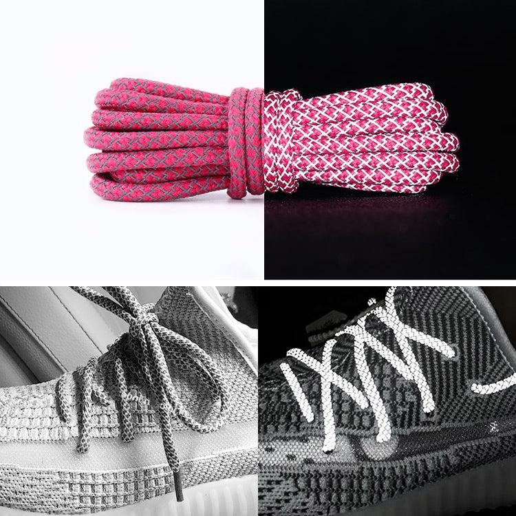 Reflective Shoe laces Round Sneakers ShoeLaces Kids Adult Outdoor Sports Shoelaces