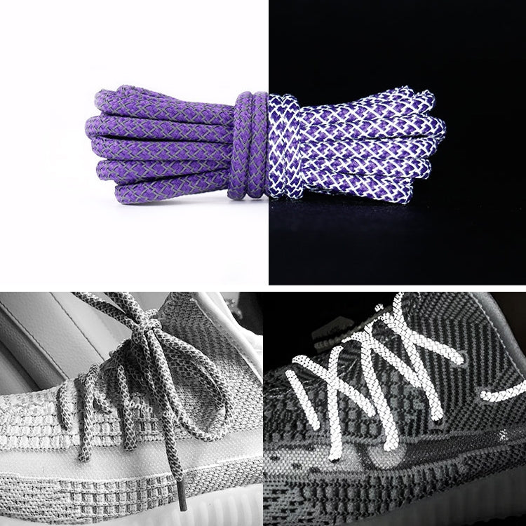 Reflective Shoe laces Round Sneakers ShoeLaces Kids Adult Outdoor Sports Shoelaces