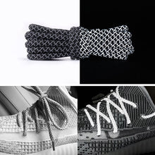 Load image into Gallery viewer, Reflective Shoe laces Round Sneakers ShoeLaces Kids Adult Outdoor Sports Shoelaces
