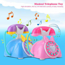 Load image into Gallery viewer, Child Simulation Retro Telephone Light Music Cartoon Early Education Puzzle Musical  Toys