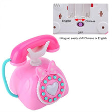 Load image into Gallery viewer, Child Simulation Retro Telephone Light Music Cartoon Early Education Puzzle Musical  Toys