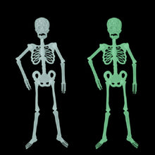 Load image into Gallery viewer, Luminous Skeleton Halloween Activity Props Bar Haunted House Decoration Supplies Fluorescent Skeleton, Small（35cm), Medium(90cm), Large(150cm)