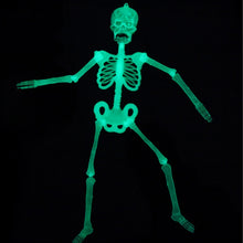Load image into Gallery viewer, Luminous Skeleton Halloween Activity Props Bar Haunted House Decoration Supplies Fluorescent Skeleton, Small（35cm), Medium(90cm), Large(150cm)