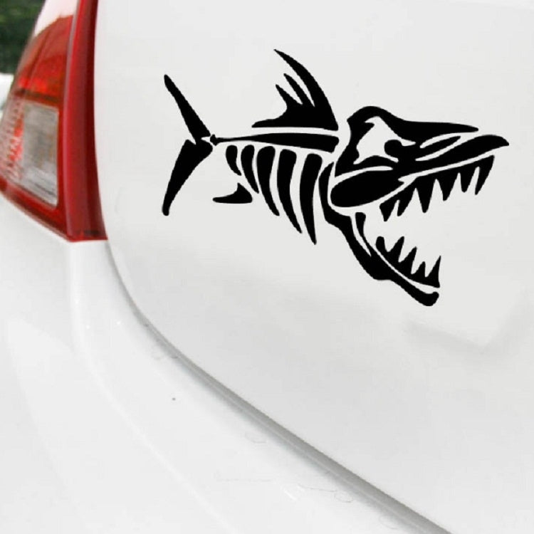 10 PCS Car Sticker Motorcycle Pulling Flower Stick Fish Bone Cartoon Personality Body Sticker, Fish Bone