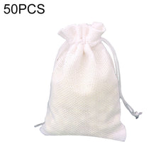 Load image into Gallery viewer, 50 PCS Multi size Linen Jute Drawstring Gift Bags Sacks Wedding Birthday Party Favors Drawstring Gift Bags, 7x9cm, 9x12cm, 10x14cm