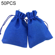 Load image into Gallery viewer, 50 PCS Multi size Linen Jute Drawstring Gift Bags Sacks Wedding Birthday Party Favors Drawstring Gift Bags, 7x9cm, 9x12cm, 10x14cm
